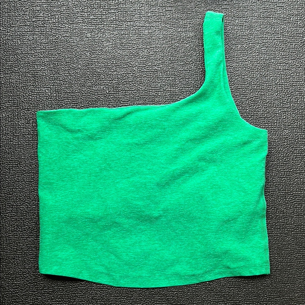Beyond Yoga One-Shoulder Tank Top in Bright Green
